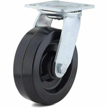 CONVENIENCE CONCEPTS 6 in. Black Swivel without Brake Plate Caster - Black - 6in. HI3839623